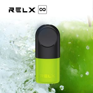 Relx Infinity Cartuchos De Cápsulas De Repuesto 650 Hojaldre # Crujiente-verde